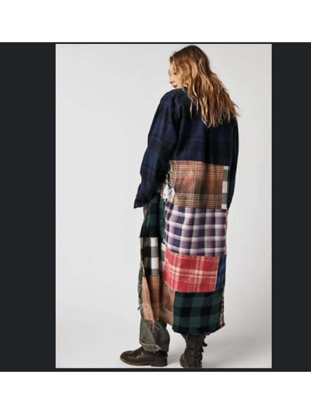 Tricia Fix Patchwork Plaid Maxi Top (S)